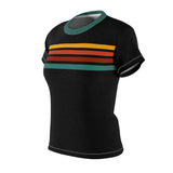 Retro Stripe in Black - Womens Retro Shirt