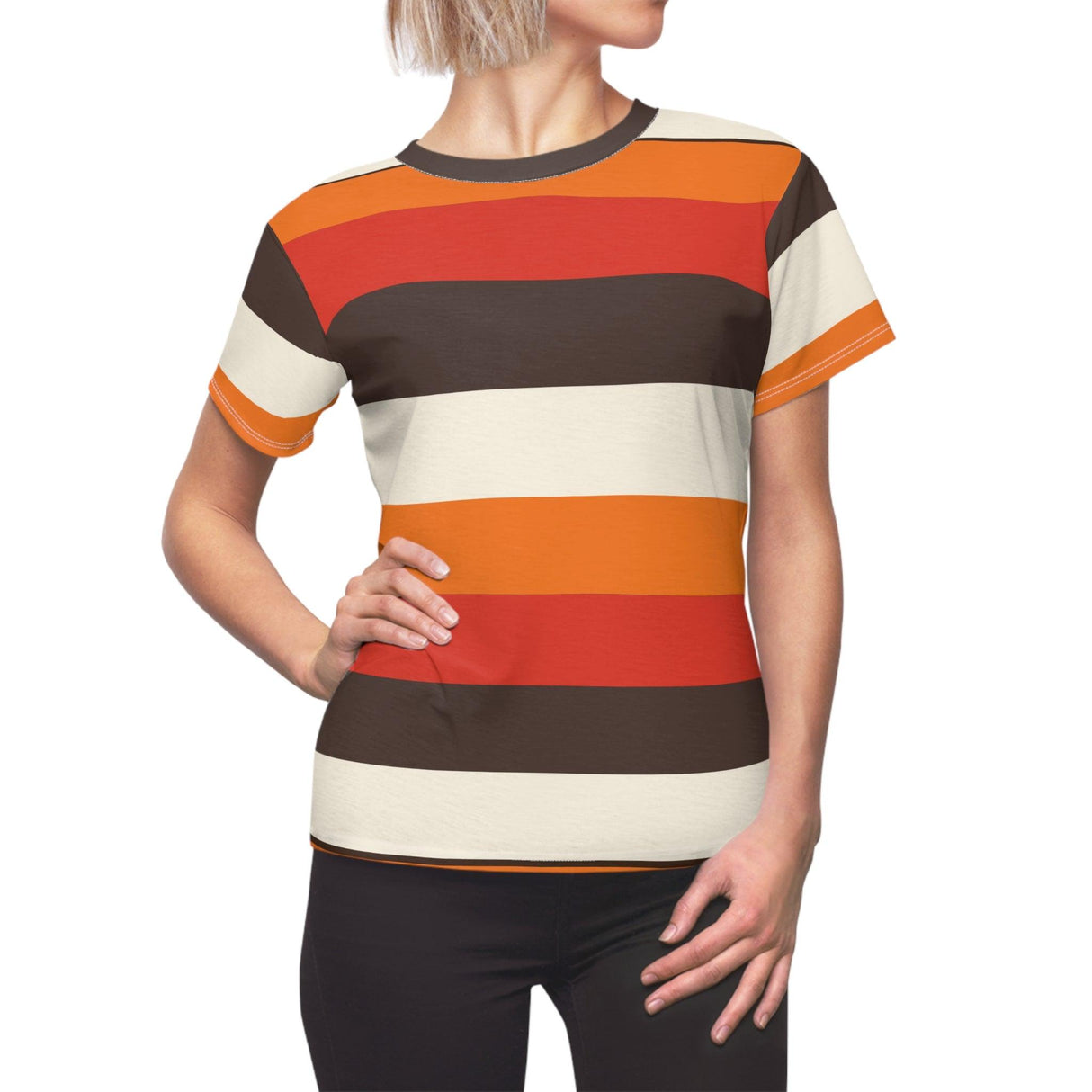 I Raided My Little Bro's Closet in Brown and Orange - Womens Retro Shirt