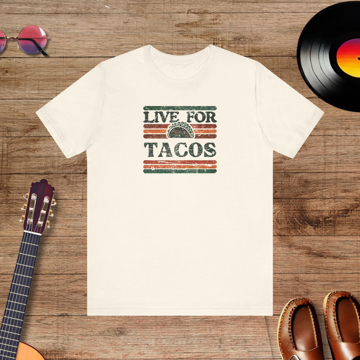 Live for Tacos - Retro Unisex T-Shirt