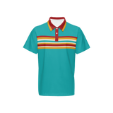 Teal-quila Sunrise Men's Classic Retro Polo