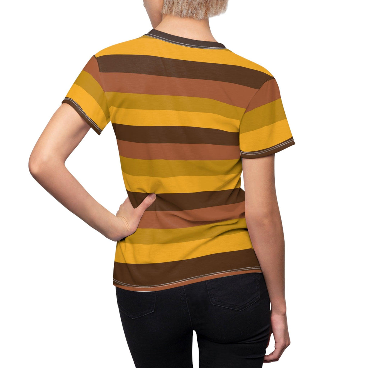 I Raided My Little Bro's Closet in Brown and Yellow - Womens Retro Shirt