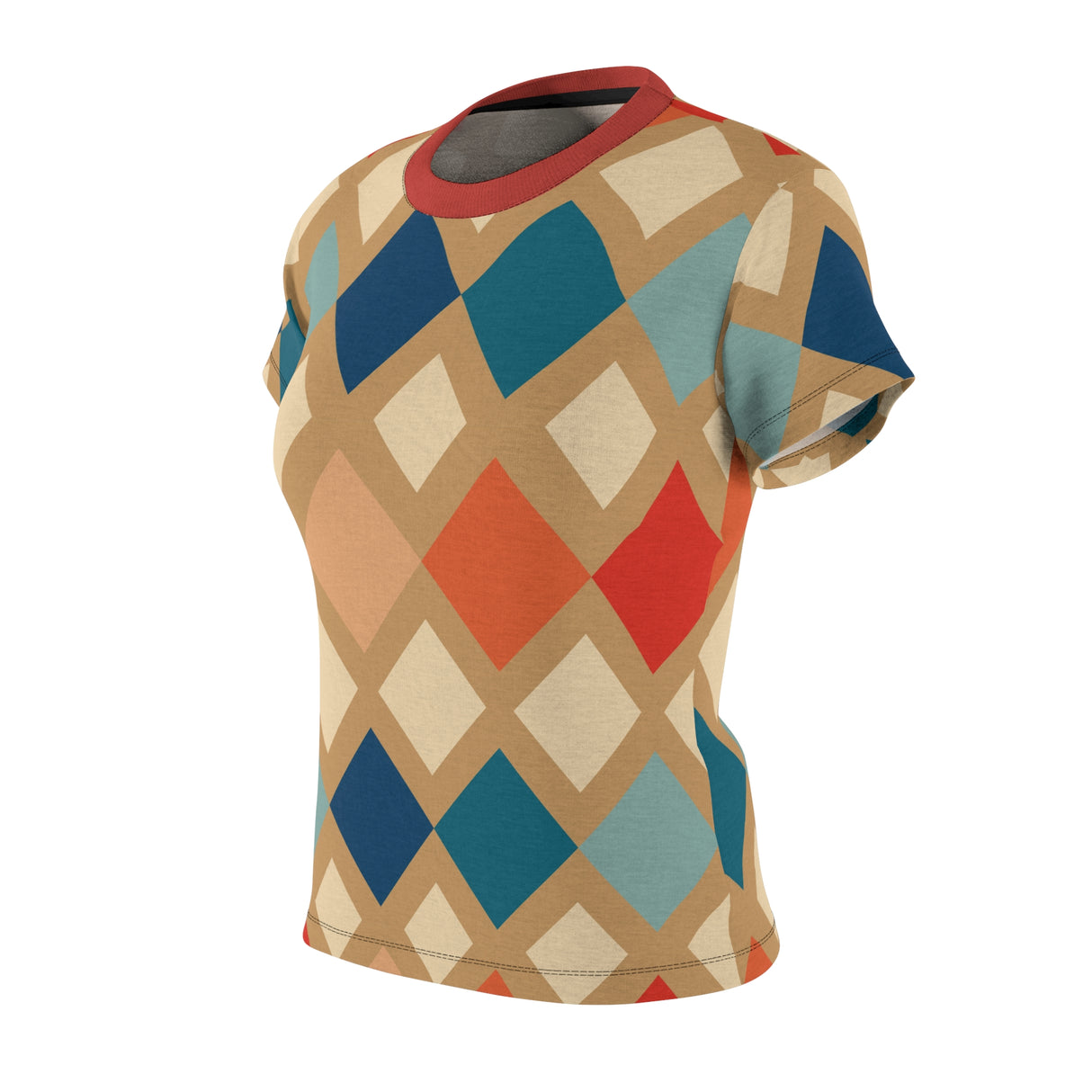 Retro Vibes Argyle - Women's Mid-Century Modern Shirt