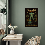 Black Cat Lounge Roswell Metal Art Print
