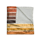 Retro Sunset Stripes Crushed Velvet Blanket