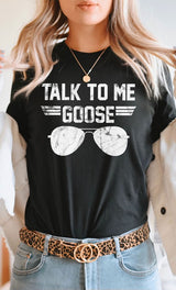 Talk to Me Goose White Ink Graphic Tee PLUS