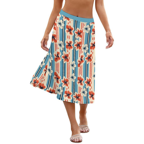 Heaven in Hibiscus - Midi Skirt