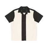 Black and Off-White Bowling Style - Retro Button Up Shirt