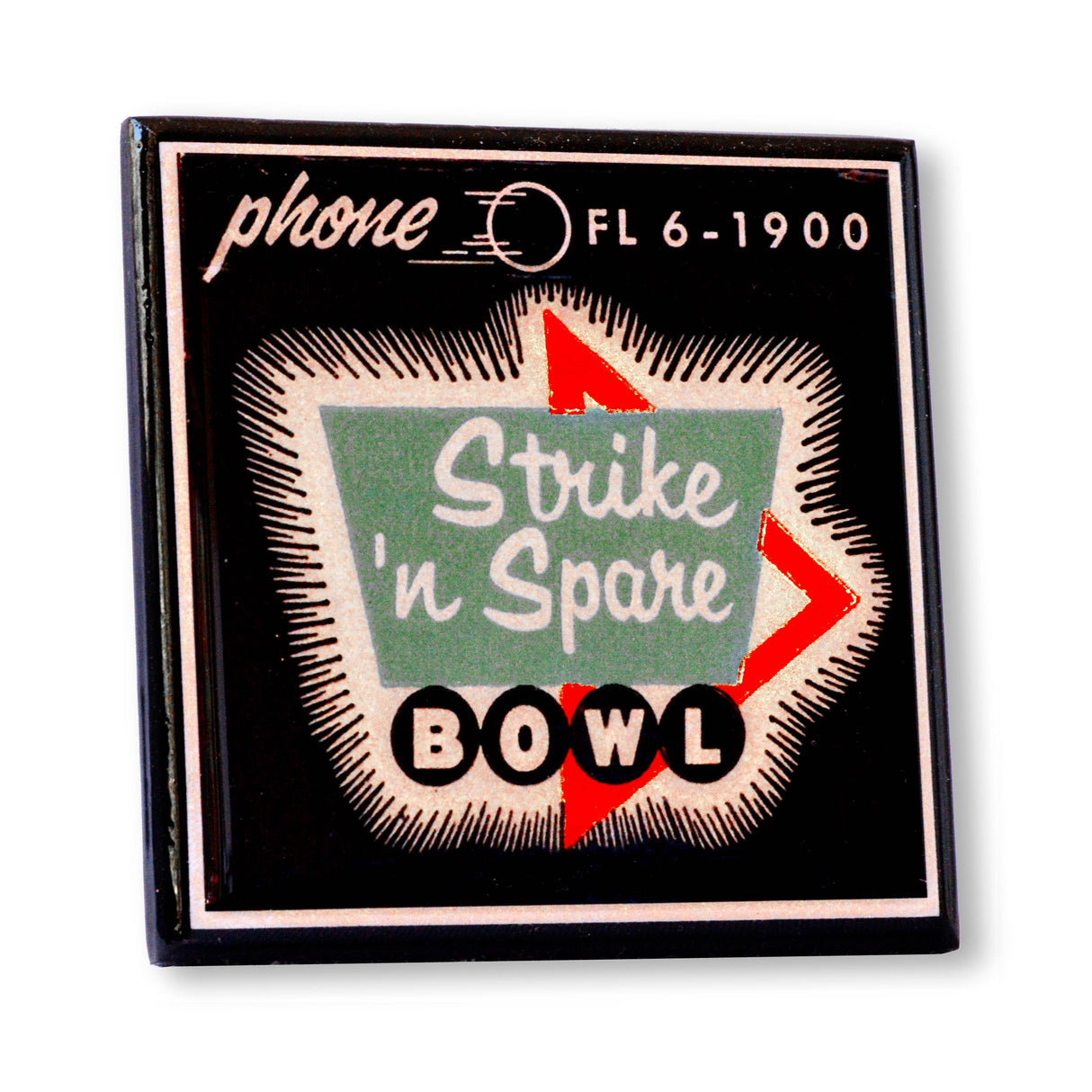 Lets Bowl!  Vintage Bowling Coaster Set