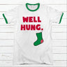 Well Hung Christmas Ringer T-Shirt