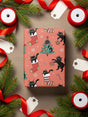 Festive Black Cats Christmas Wrapping Paper Sheet