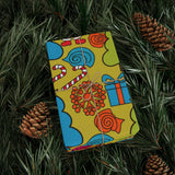 Festive Wrapping Paper with Holiday Illustrations