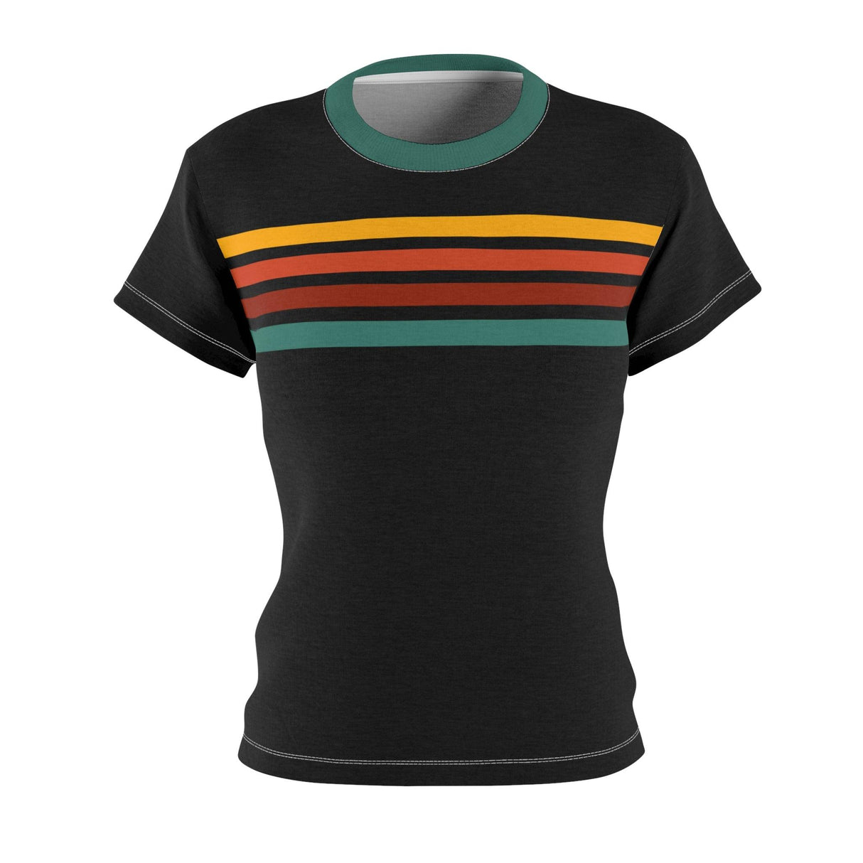 Retro Stripe in Black - Womens Retro Shirt