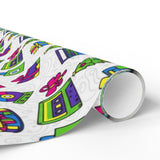 Colorful Abstract Technology Art Wrapping Paper