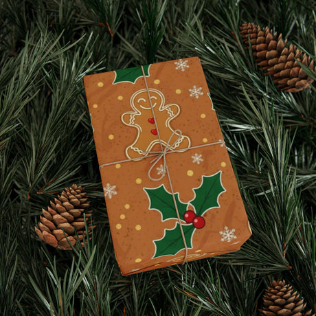 Festive Gingerbread Design Holiday Gift Wrapping paper