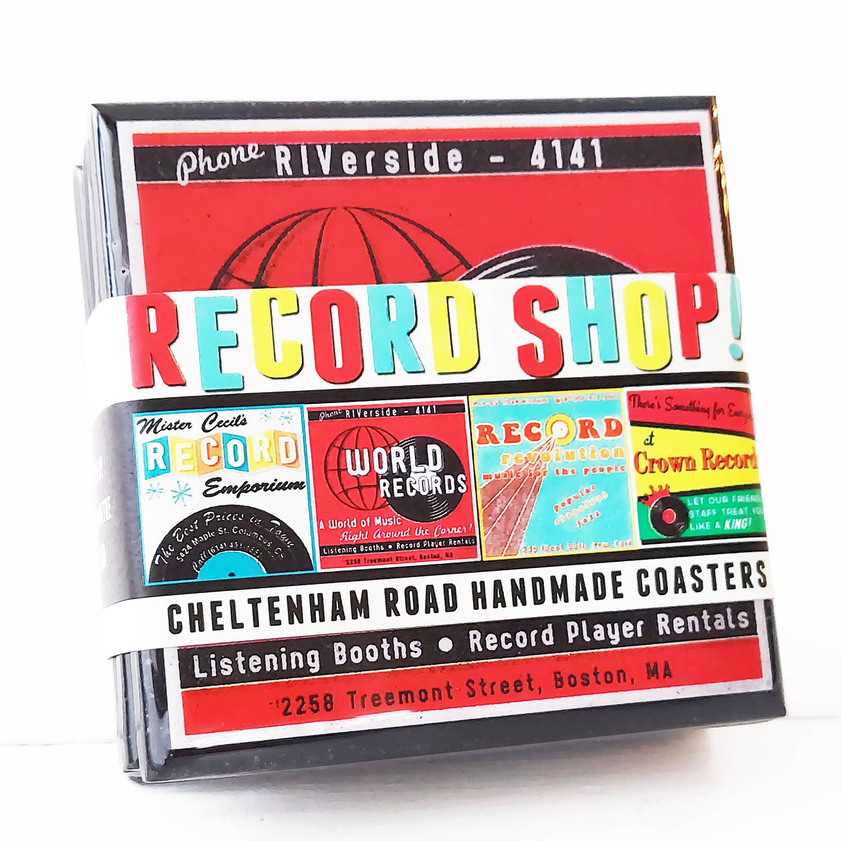 Classic Record Shop Drink Coaster Set