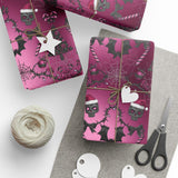 Festive Skulls and Spiderwebs Holiday Wrapping Paper