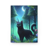 Majestic Black Kitty Unicorn Hardcover Journal