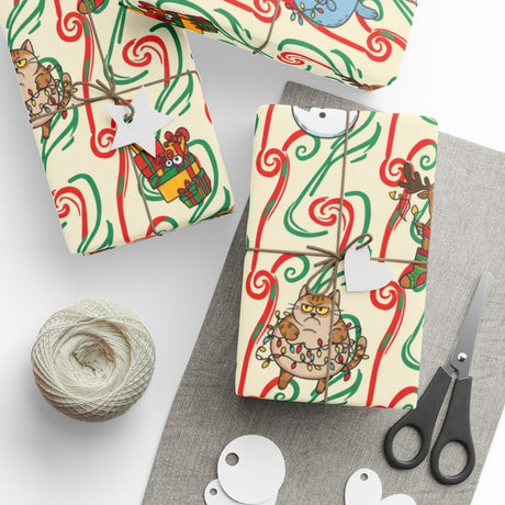 Festive Gifts Wrapping Paper with Holiday Characters