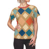 Retro Vibes Argyle - Women's Mid-Century Modern Shirt