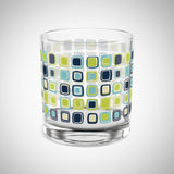 Mid-century Modern I Love You Blue Rocks Glass, 10oz