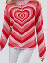 Echo Heart Mock Neck Long Sleeve Sweater