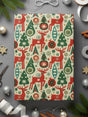 Festive Reindeer and Tree Holiday Gift Wrap Product