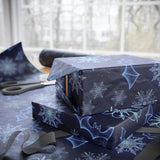 Elegant Snowflake Design Blue Wrapping Paper Product