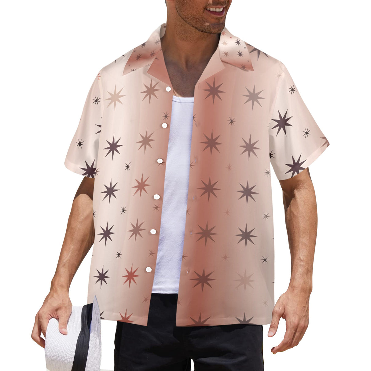 Atomic Starburst Lounger - Retro Button Up Shirt