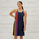 Rally Up Stripes - Retro Women's Racerback Dress