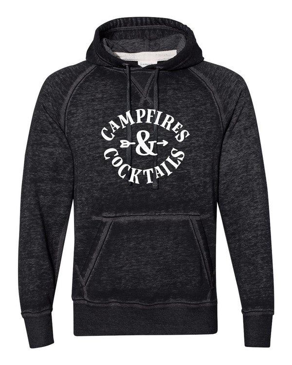 Campfires and Cocktails Vintage Hoodie