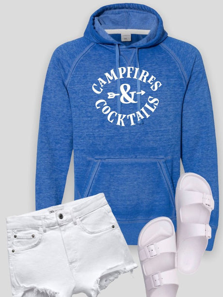 Campfires and Cocktails Vintage Hoodie