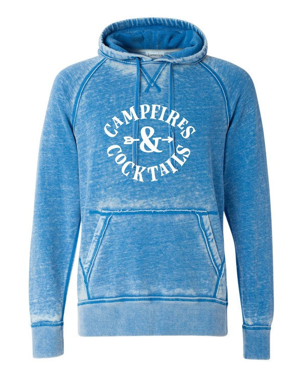 Campfires and Cocktails Vintage Hoodie