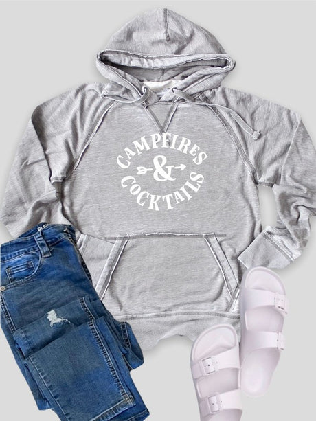 Campfires and Cocktails Vintage Hoodie