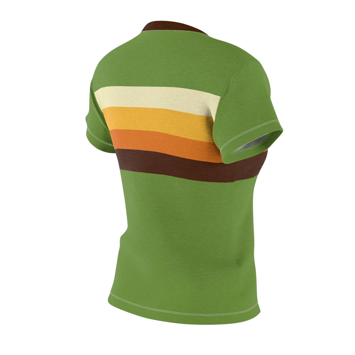 Lime Green Retro Sunset - Womens Retro Shirt