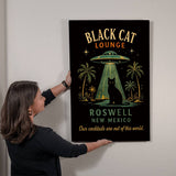Black Cat Lounge Roswell Metal Art Print