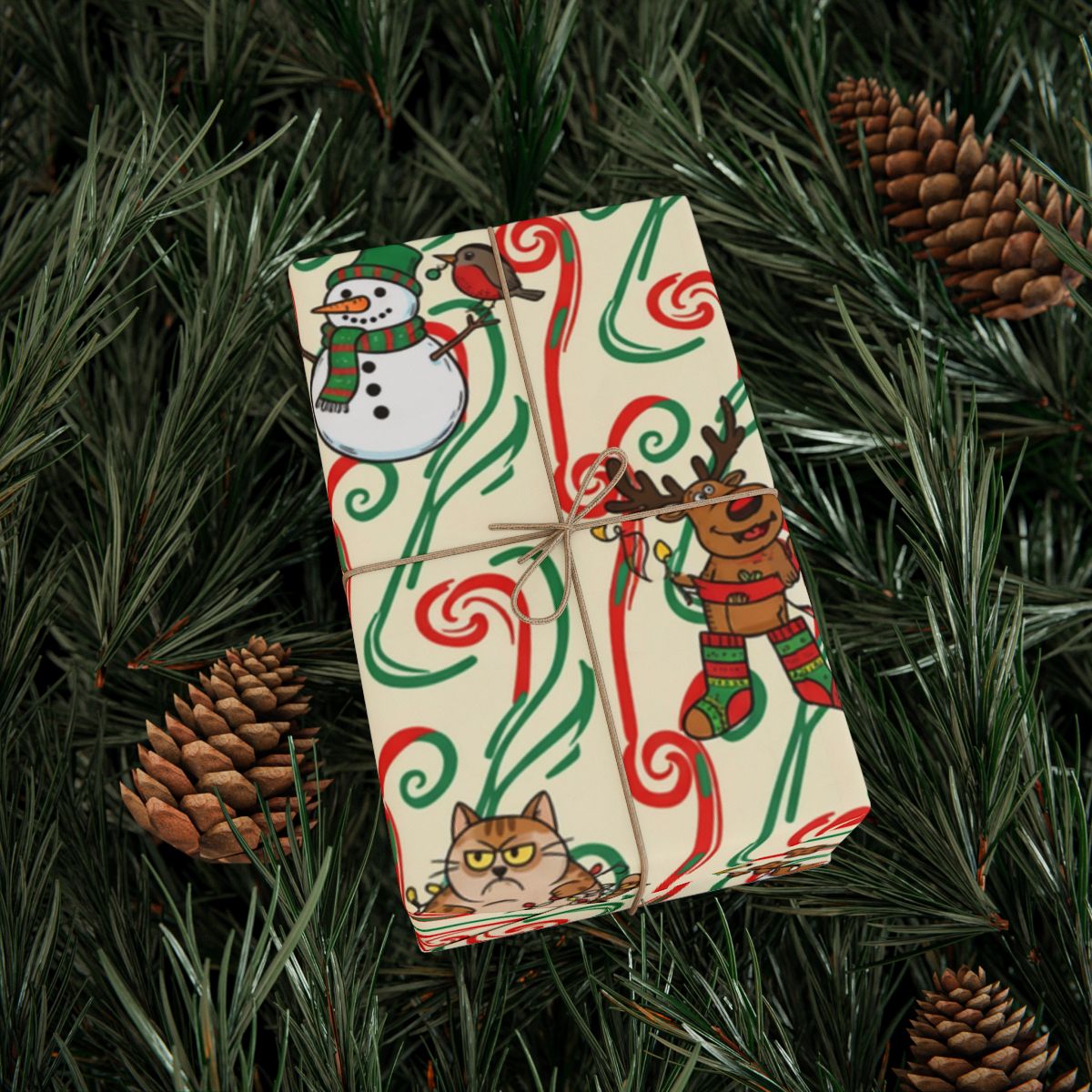 Festive Christmas Wrapping Paper for Holiday Celebrations