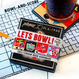 Lets Bowl!  Vintage Bowling Coaster Set