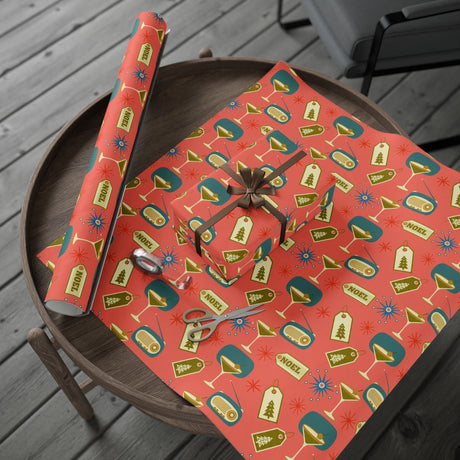 Festive Wrapping Paper with Christmas Themed Prints