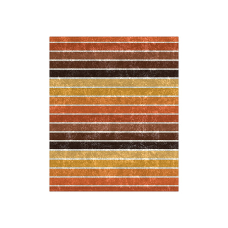 Retro Sunset Stripes Crushed Velvet Blanket