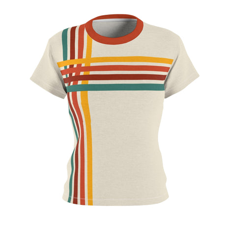 Mid-Century Modern Cross Stripe - Womens Retro Shirt