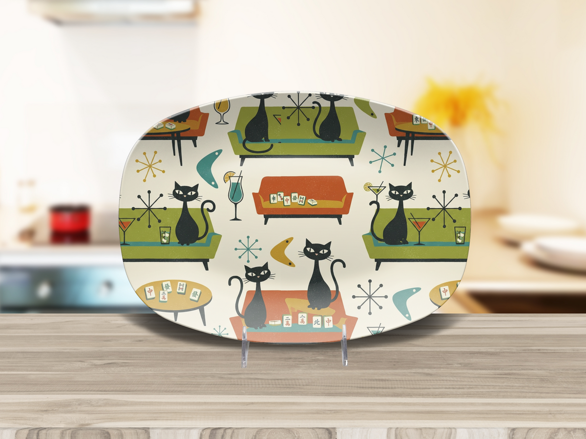 Atomic Cat Mahjong Serving Platter