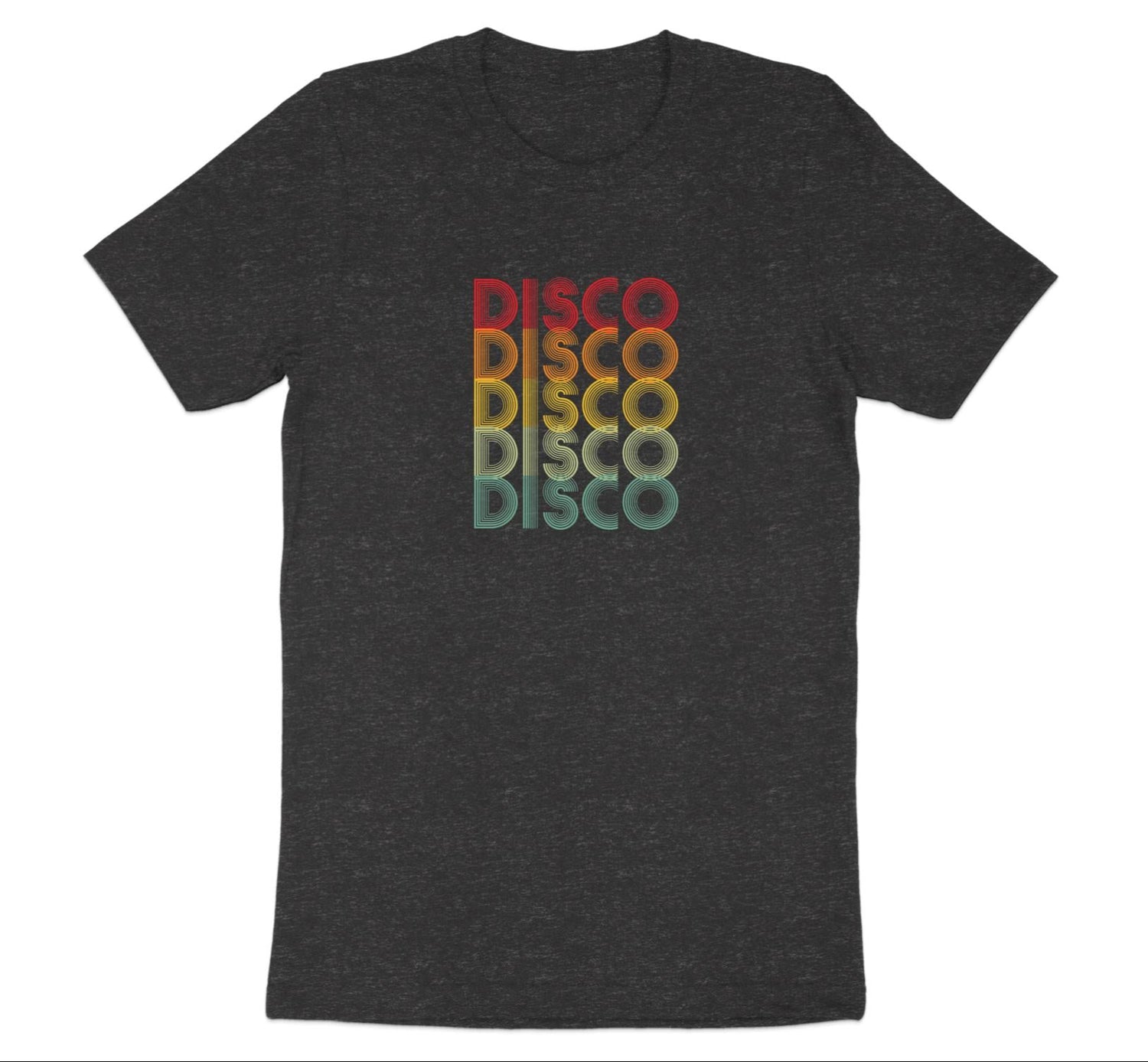Disco Disco Disco Retro 70s Tee Heather Gray 2