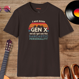 Gen X Sarcasm Funny Tee Brown