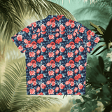 Melted Roses - Retro Button Up Shirt