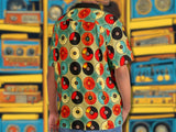 Vinyl Record - Retro Button Up Shirt