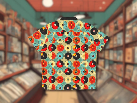 Vinyl Record - Retro Button Up Shirt