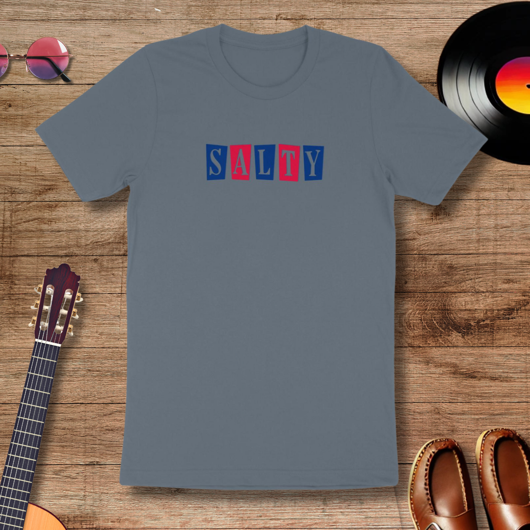 Salty Retro Dinner Style Graphic T-Shirt