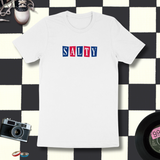 Salty Retro Dinner Style Graphic T-Shirt