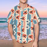 Heaven in Hibiscus - Retro Button Up Shirt