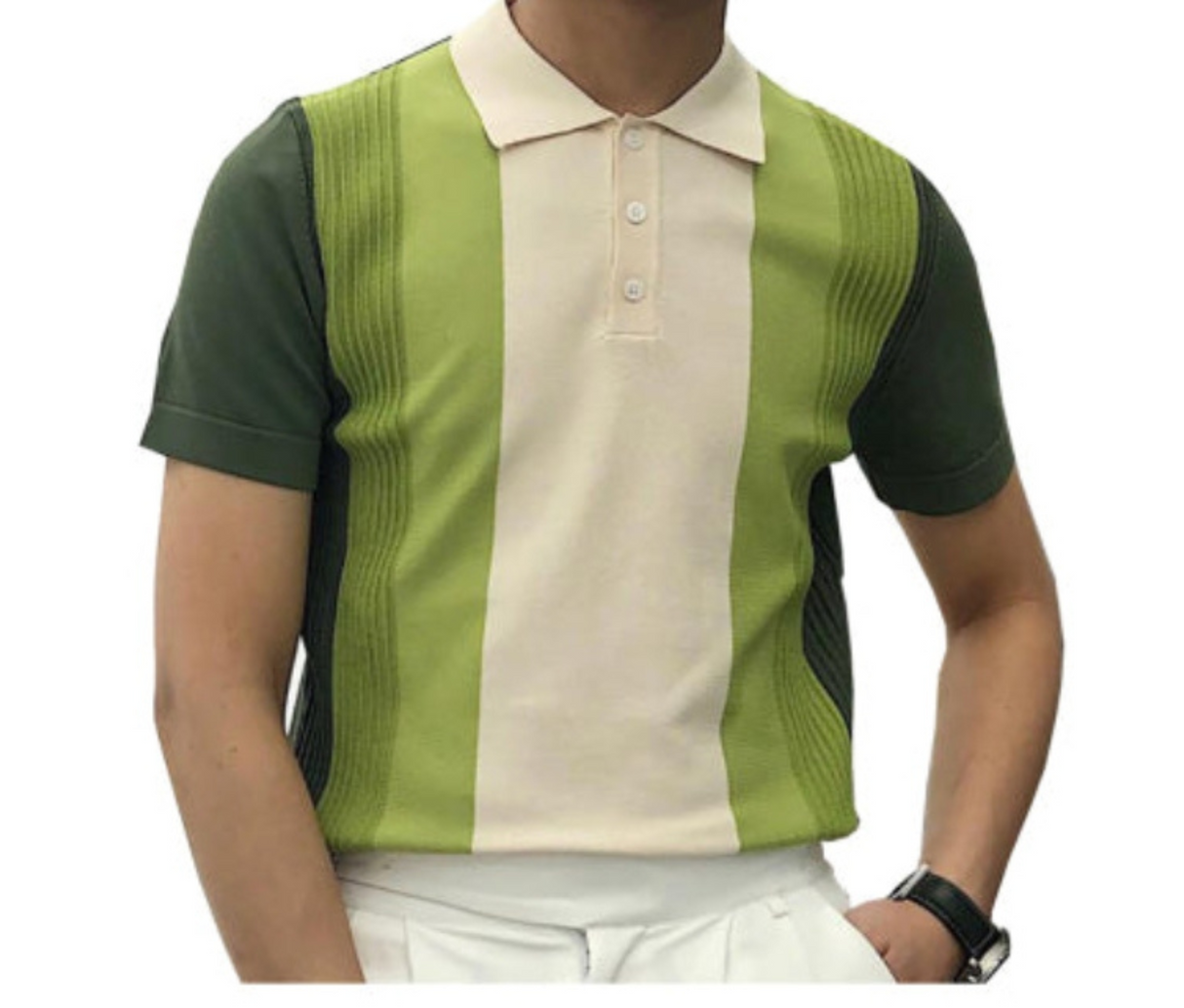 Verdant Fade Slim Fit Knit Polo